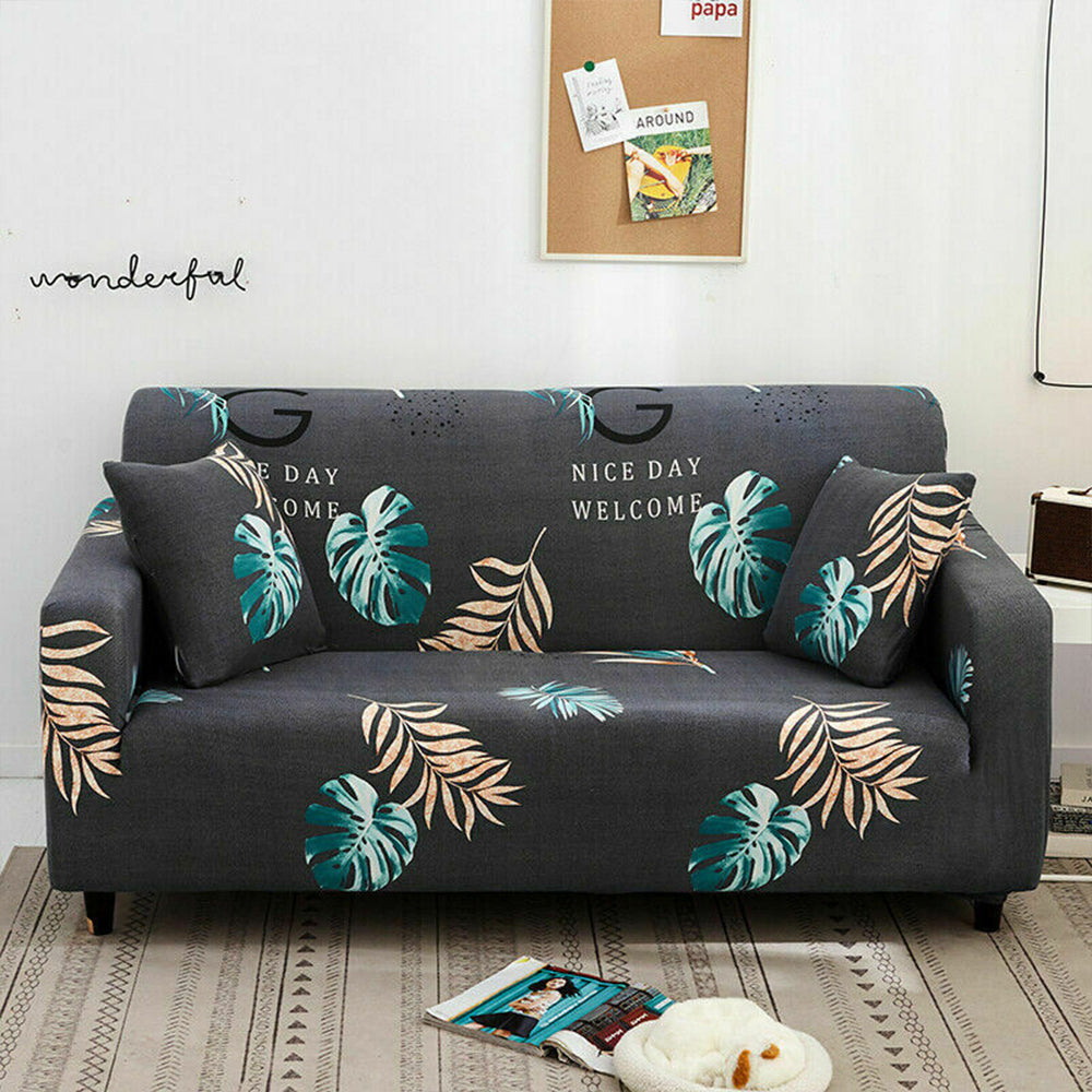 Sofa Cover Printed Pattern Sofa Cover Soft Stretch Sofa Cover-Autumn Leaves Style