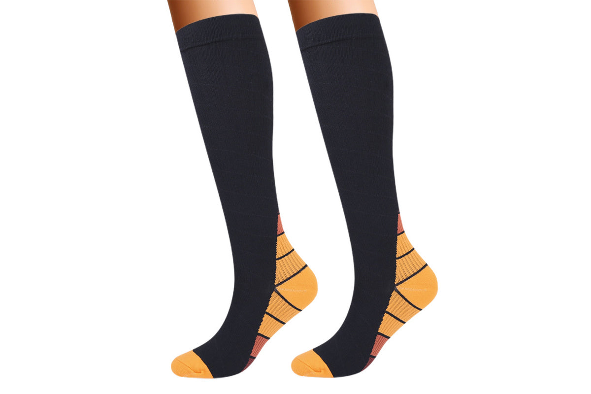 Compression Socks Sport Cycling Running Socks Compression Support Sock Cut Running Socks for Men and Women-Orange