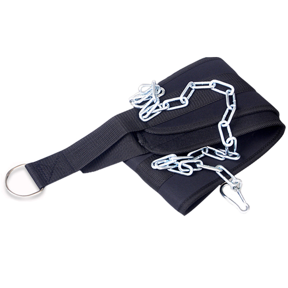 Gym Sports Back Pull Up Weight Lifting Belt Bodybuilding Training Belt with Chain