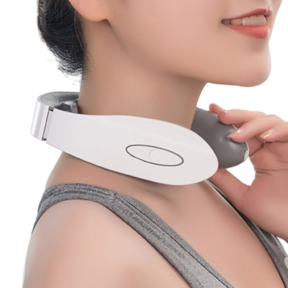 Cordless Neck Massager Battery Operated 6 Modes 9 Levels Electric Neck Massage Tool