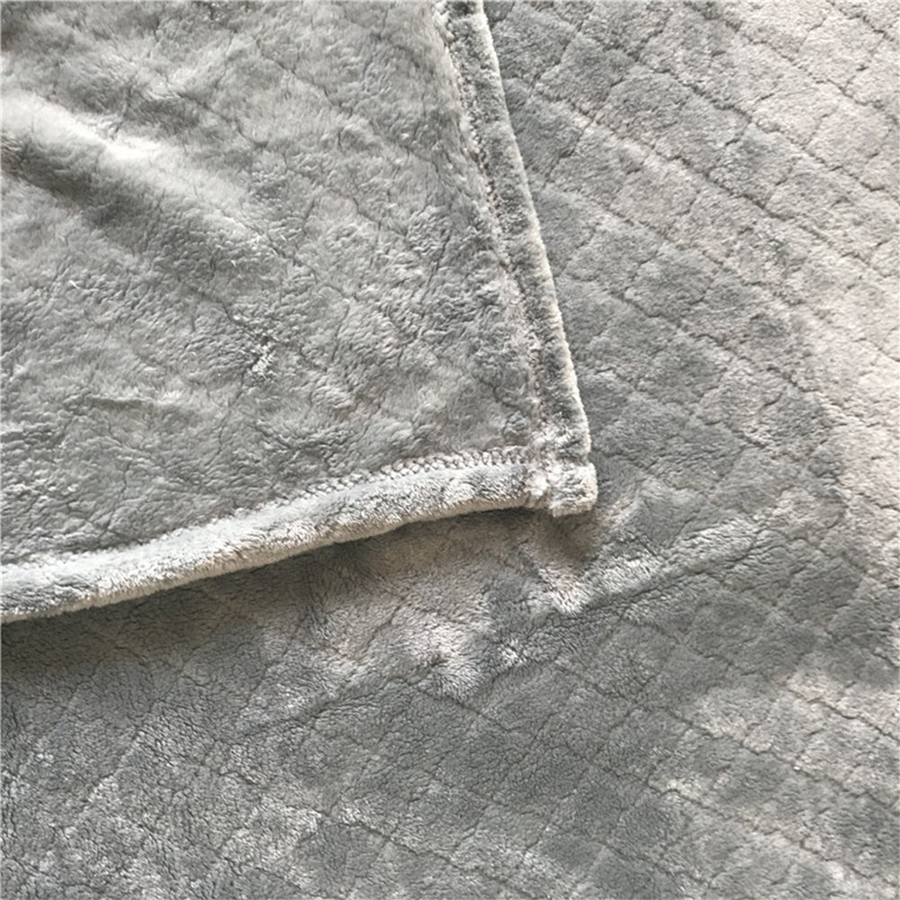 70x100cm Throw Blanket Bed Throws Blanket Plush Blanket Sofa Blanket Grey