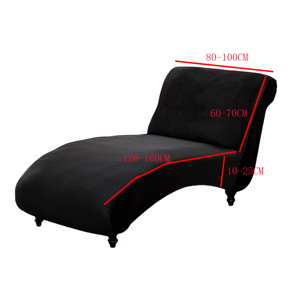 Chaise Lounge Cover Stretch Slipcover Armless Lounge Chair Cover Sofa Cover Grey