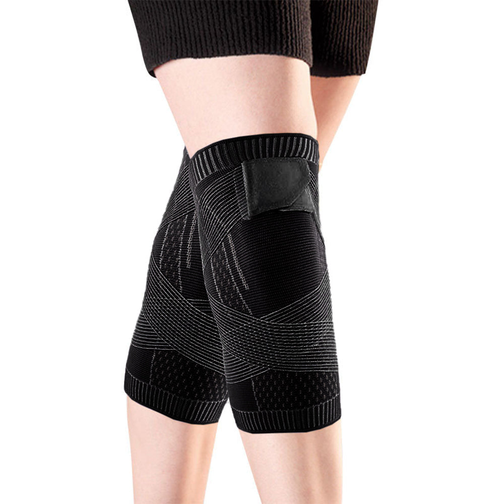 1 Pair Multi-Sport Universal Black Knee Pads For Men and Women Fits 90-100kg