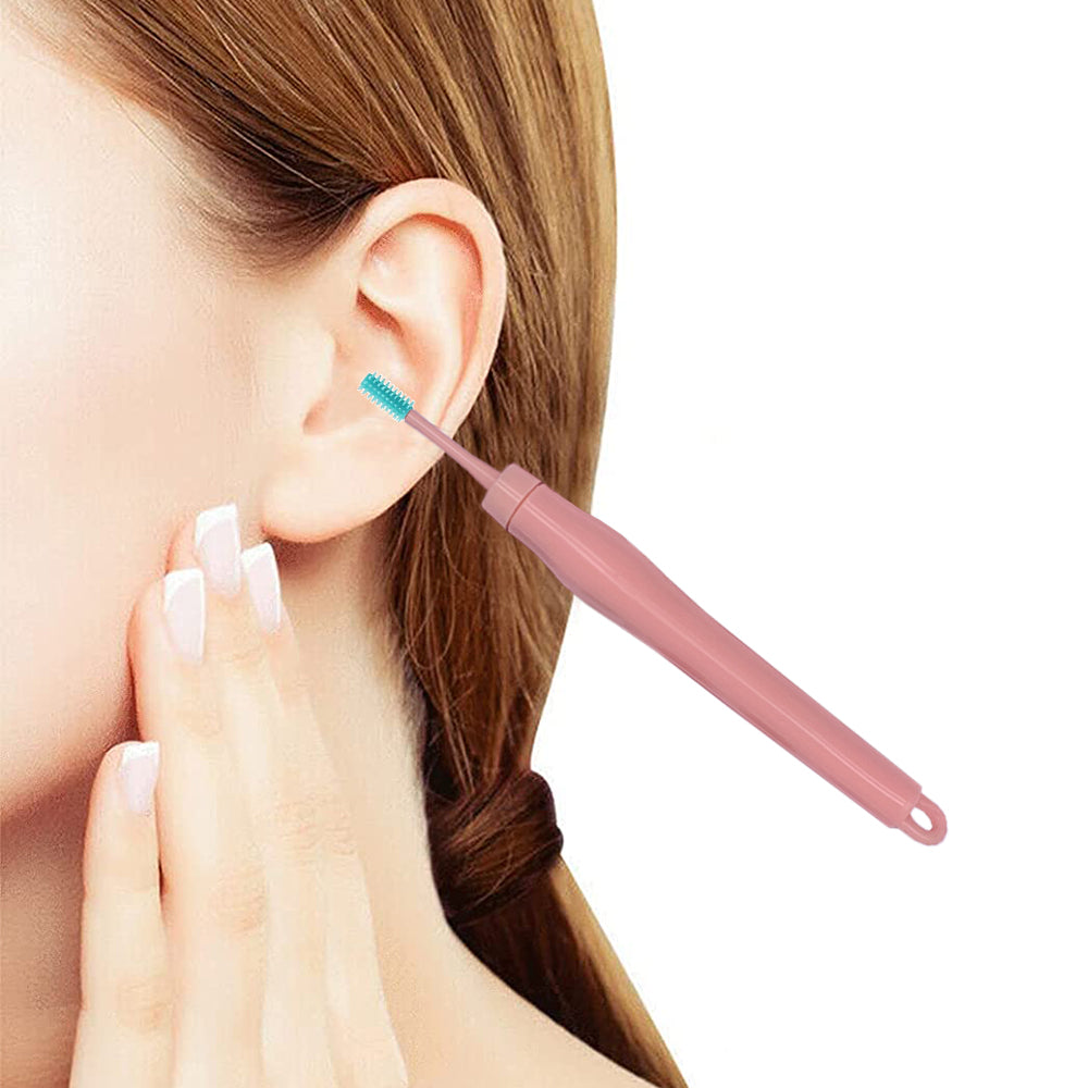 Ear Wax Remover Tool Spiral Ear Wax Cleaner Ear Wax Remover Brush Pink Green
