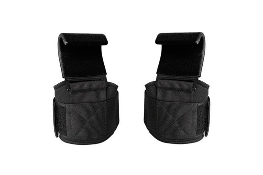 Weight Lifting Hooks Hand Grip Support Wrist Straps for Men and Women-Black