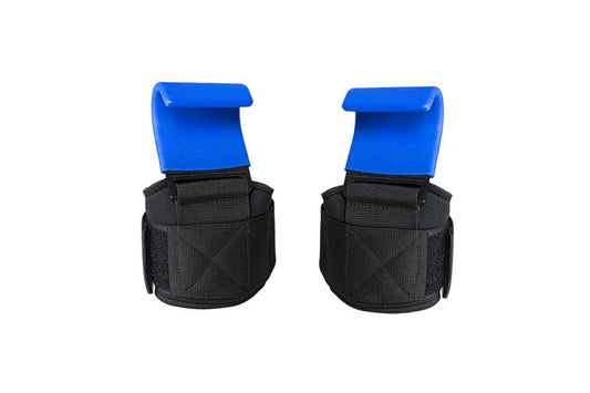 Weight Lifting Hooks Hand Grip Support Wrist Straps for Men and Women-Blue