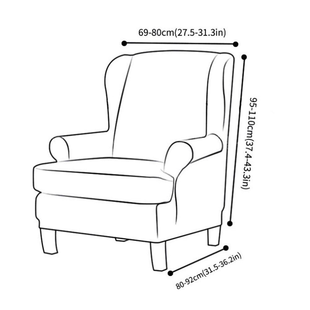 Wingback Chair Cover Stretch Armchair Wing Chair Slipcover Wing Back Chair Cover -Style 6