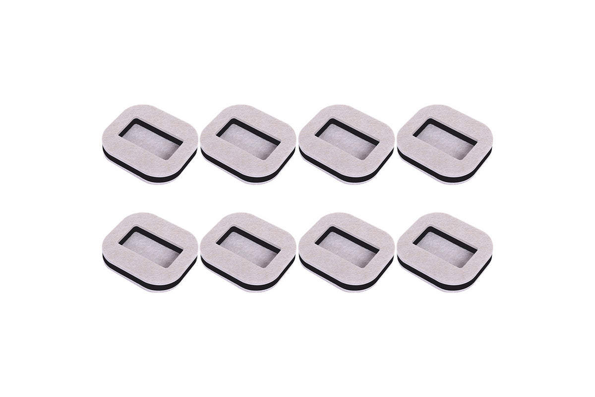 8Pcs Roller Fixing Pad Office Chair Foot Pads Non-Slip Furniture Wheel Stopper-Square