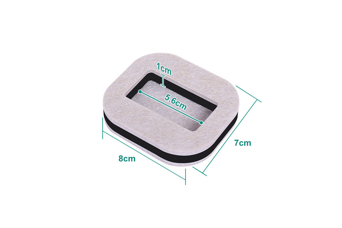 8Pcs Roller Fixing Pad Office Chair Foot Pads Non-Slip Furniture Wheel Stopper-Square