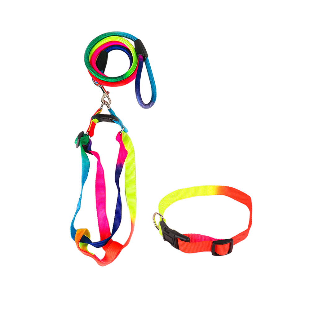 Pet Harness Pet Collar with Leash Set Dog Walking Vest for Cat Puppy