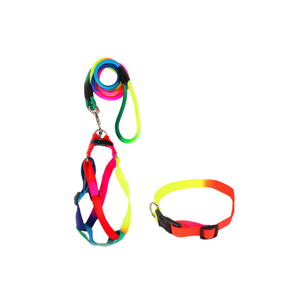 Pet Harness Pet Collar with Leash Set Dog Walking Vest for Cat Puppy