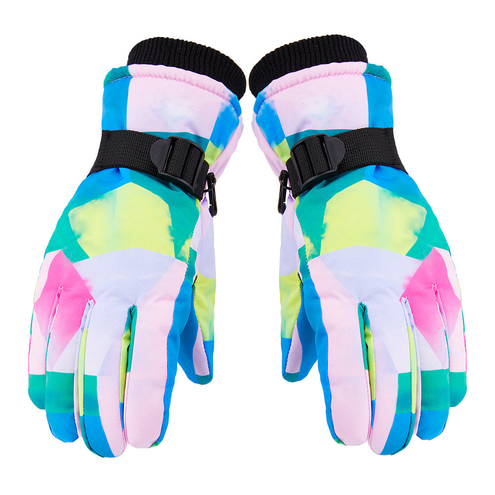 2 Pairs Snow Gloves Ski Gloves Thermal Touch Screen Gloves for Grey Green
