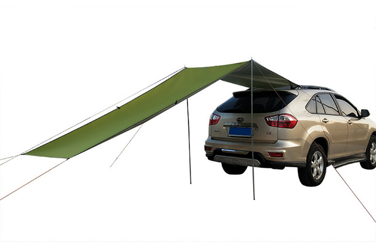 Portable Outdoor Camping Car Travel Tent Car Tailgate Shade Awning Canopy-Green