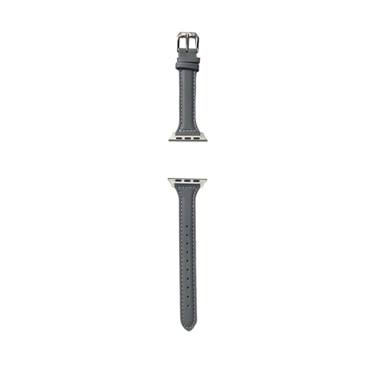 Women Leather Watch Band Compatible with Apple iWatch 7 Series Grey-12cm