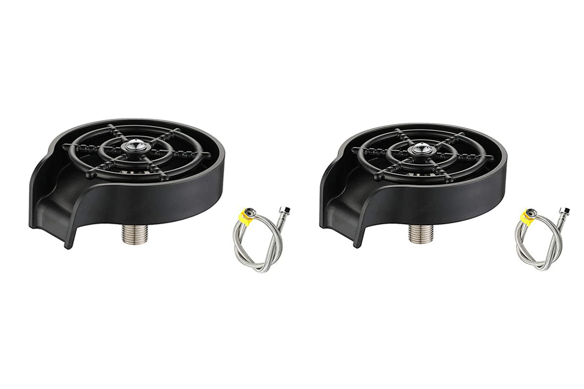 2Pcs Kitchen Sink Faucet Glass Rinser Bottle Washer Kitchen Sink Automatic Flushing Device