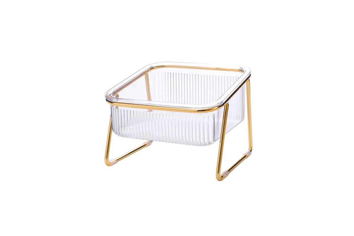 Elevated Dog Bowls Raised Pet Feeder Cat Food Water Diner Stand Set-Single Bowl Style