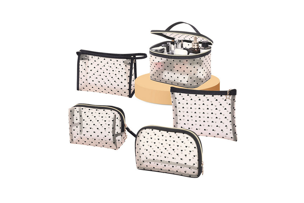 5Pcs Portable Makeup Brush Bag Women Travel Makeup Brush Organizer cosmetics Pouch Bags-Each Of Style