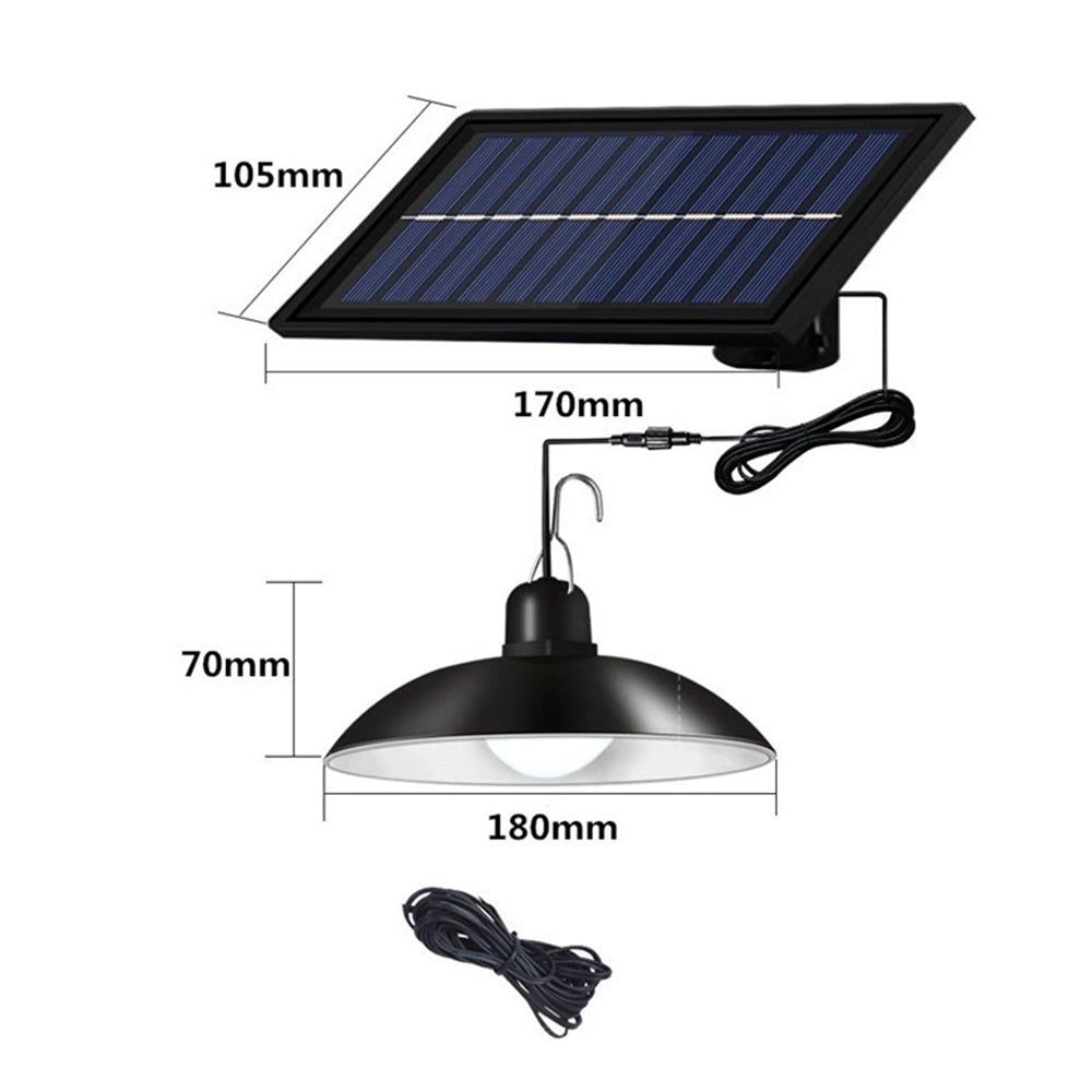 Solar Shed Lights Indoor Outdoor Hanging Light with Remote Control Warm white