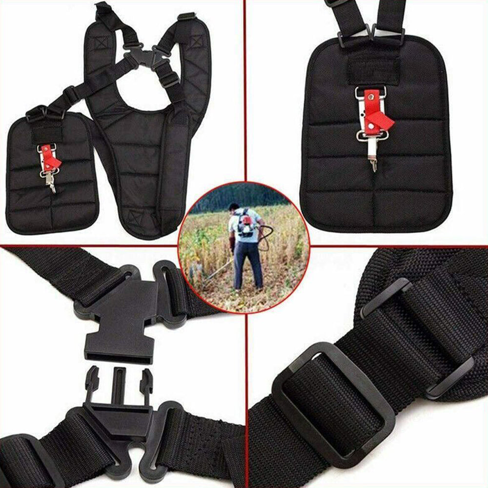 Comfort Strap Double Shoulder Trimmer Harness Garden Brush Cutter Lawn Mower Belt
