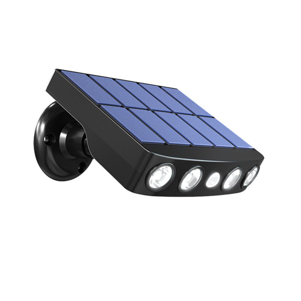 Solar Wall Light Motion Sensor Solar Lights Wall Lamp Garden Yard Light Outdoor Decor -Black shell white light