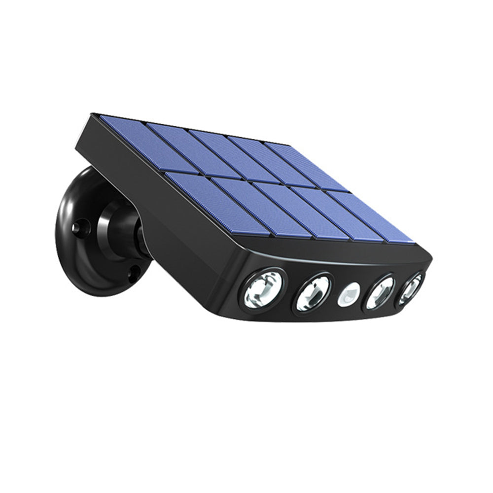 Solar Wall Light Motion Sensor Solar Lights Wall Lamp Garden Yard Light Outdoor Decor -Black shell white light