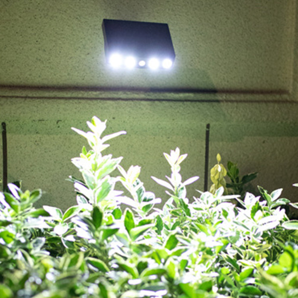 Solar Wall Light Motion Sensor Solar Lights Wall Lamp Garden Yard Light Outdoor Decor -Black shell white light