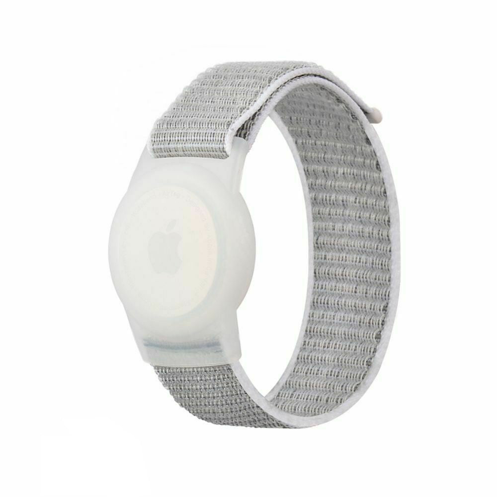 Wristband for Airtag Watch Band Bracelet Strap Holder Protective Case for Child Adult -Light grey