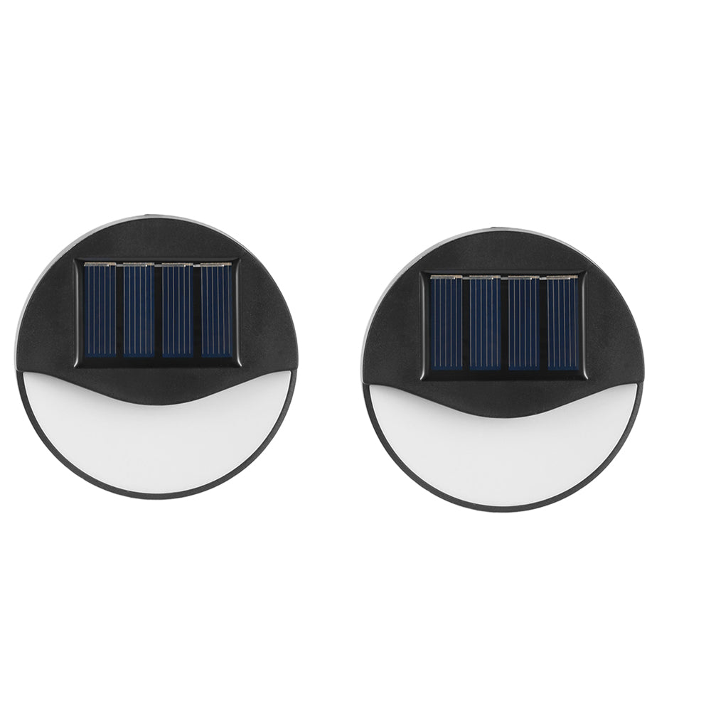 Solar Wall Light 4Pcs Solar Step Lights Fence Lamp Garden Yard Light Outdoor Decor Light Garden Wall Lamp -Warm
