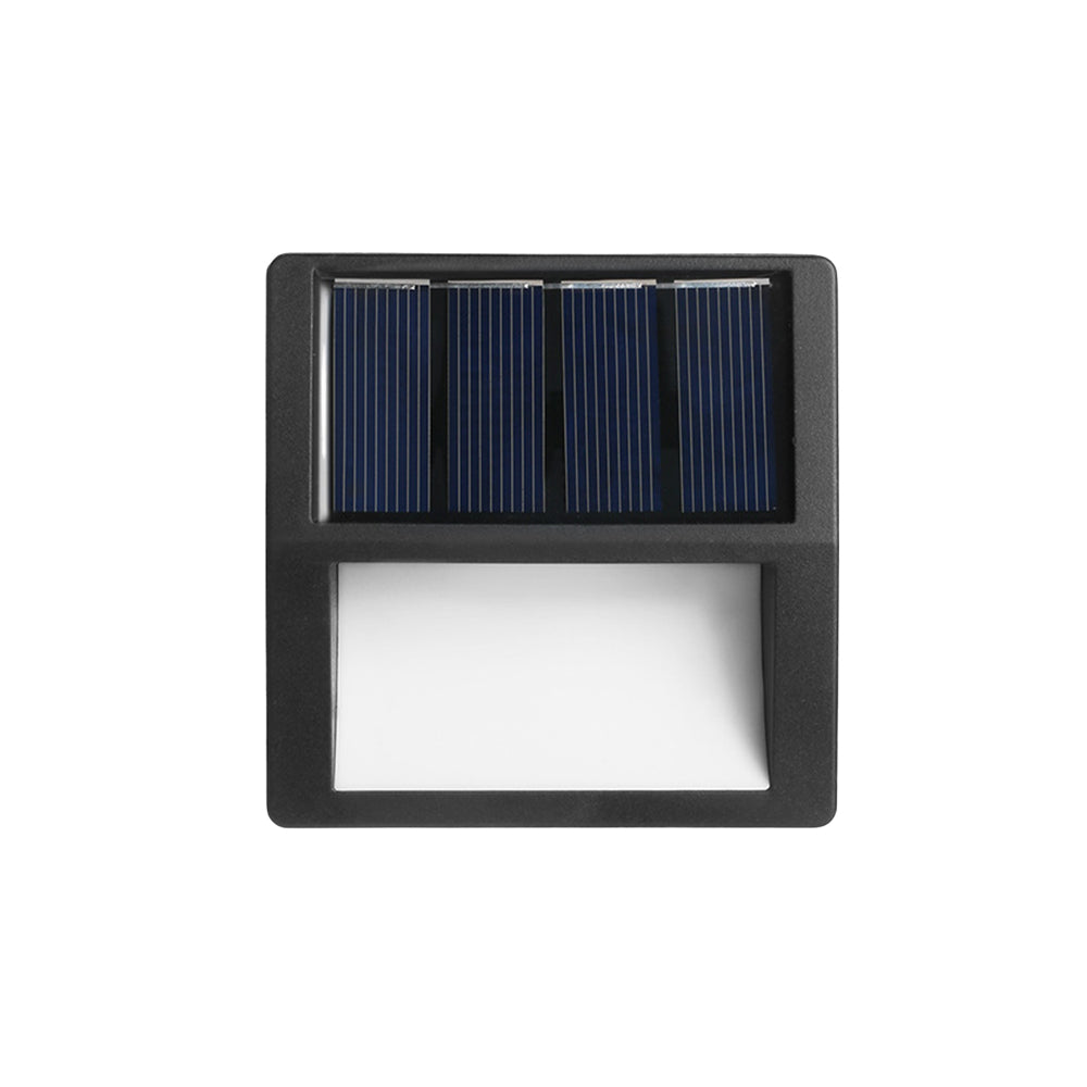 Solar Wall Light 4Pcs Solar Step Lights Fence Lamp Garden Yard Light Outdoor Decor Light Garden Wall Lamp -White