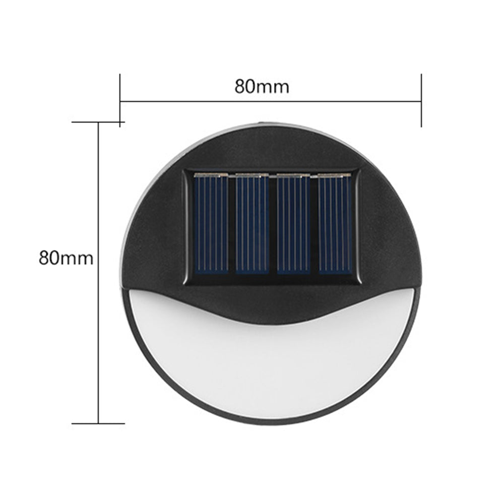 Solar Wall Light 4Pcs Solar Step Lights Fence Lamp Garden Yard Light Outdoor Decor Light Garden Wall Lamp -Warm