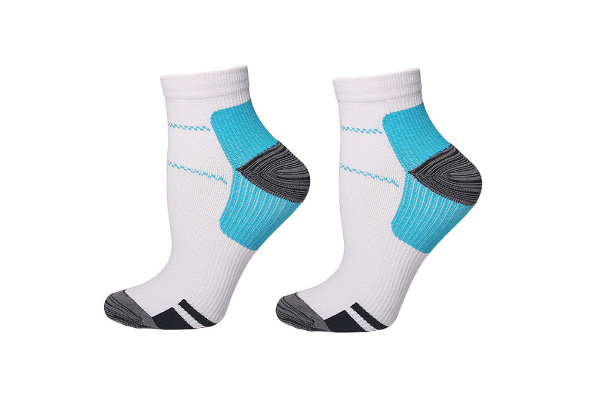 Unisex Breathable Sport Socks Men's Cycling and Running Compression Socks-Blue