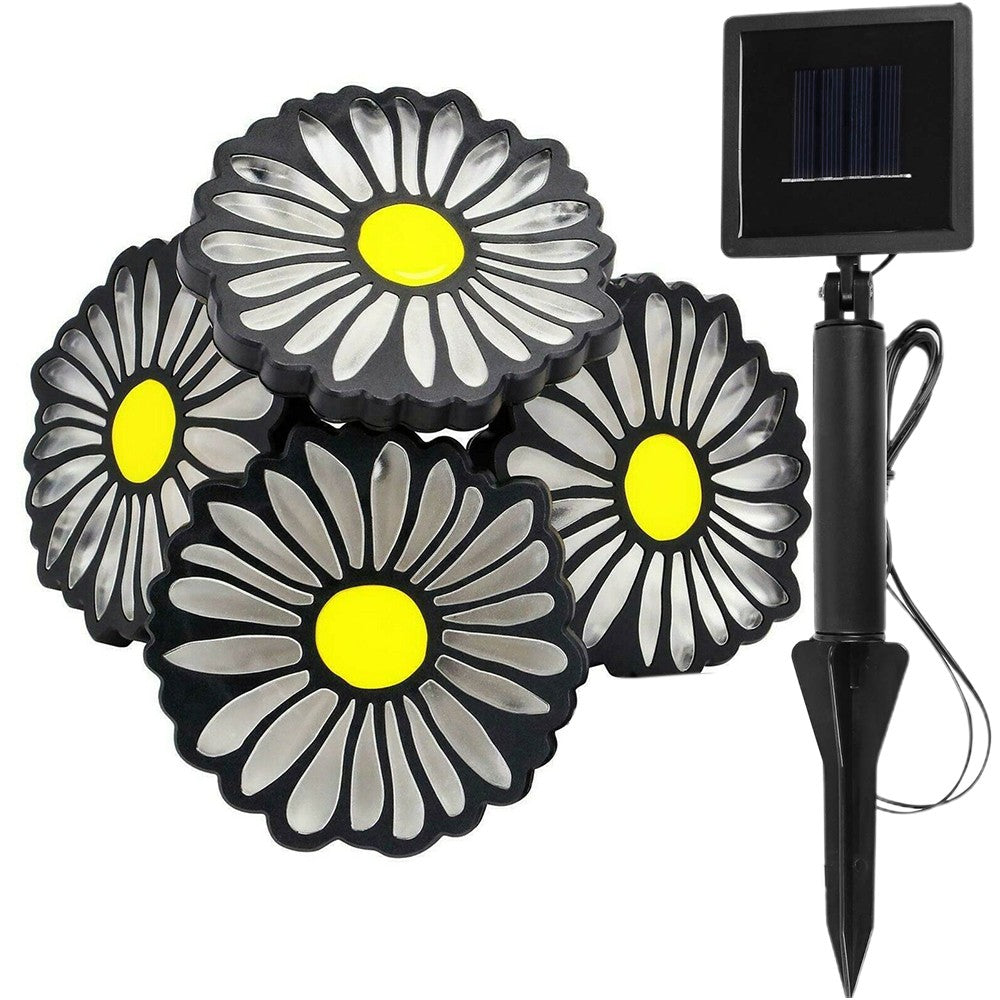 4 LED Solar Landscape Light Patio Walkway Ground Light Garden Decor - Daisy