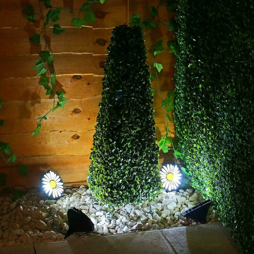 4 LED Solar Landscape Light Patio Walkway Ground Light Garden Decor - Daisy
