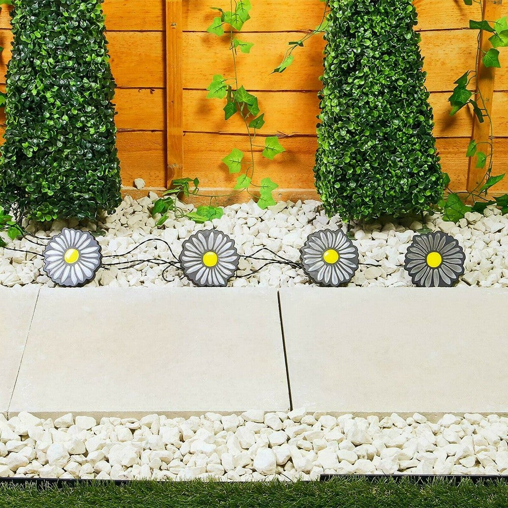 4 LED Solar Landscape Light Patio Walkway Ground Light Garden Decor - Daisy