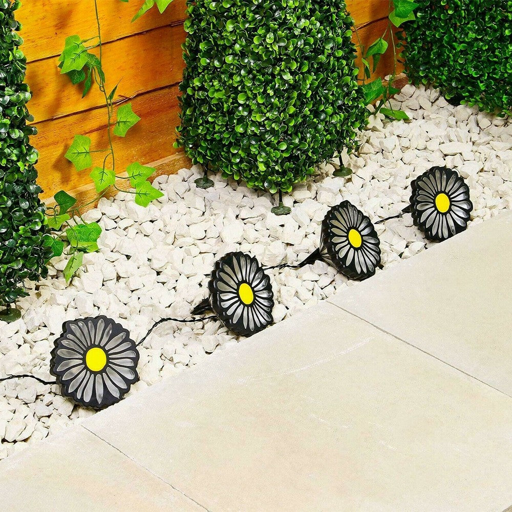 4 LED Solar Landscape Light Patio Walkway Ground Light Garden Decor - Daisy