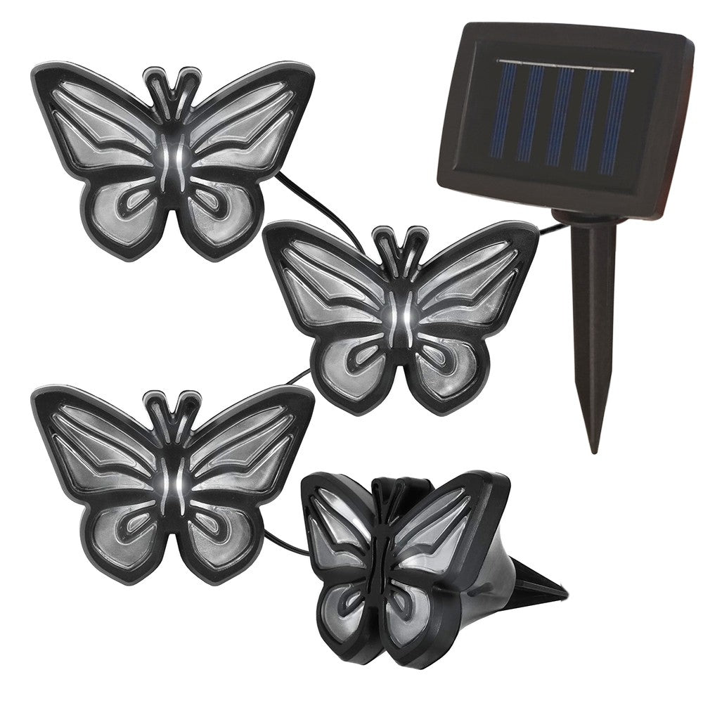 4 LED Solar Landscape Light Patio Walkway Ground Light Garden Decor - Butterfly