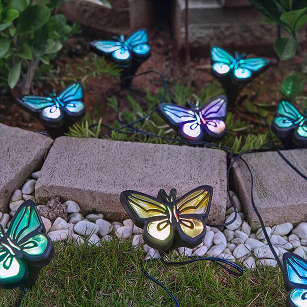 4 LED Solar Landscape Light Patio Walkway Ground Light Garden Decor - Butterfly