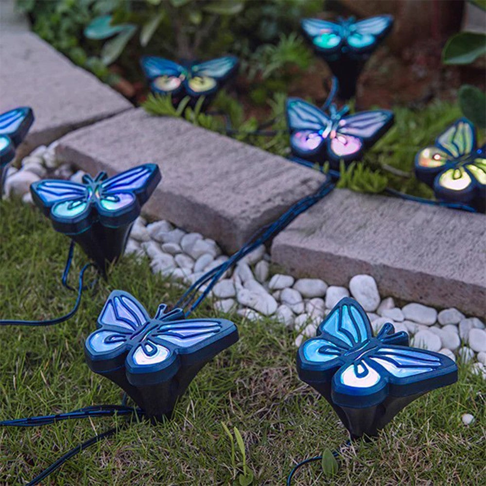4 LED Solar Landscape Light Patio Walkway Ground Light Garden Decor - Butterfly