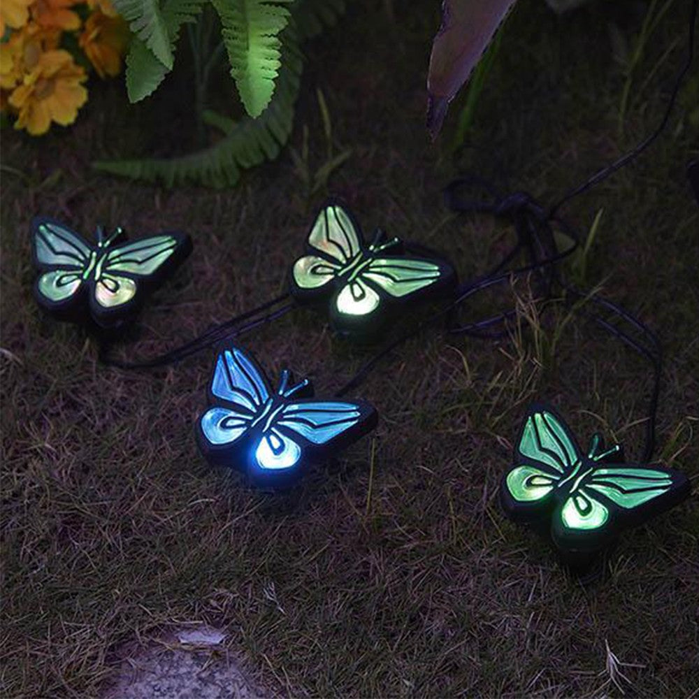 4 LED Solar Landscape Light Patio Walkway Ground Light Garden Decor - Butterfly