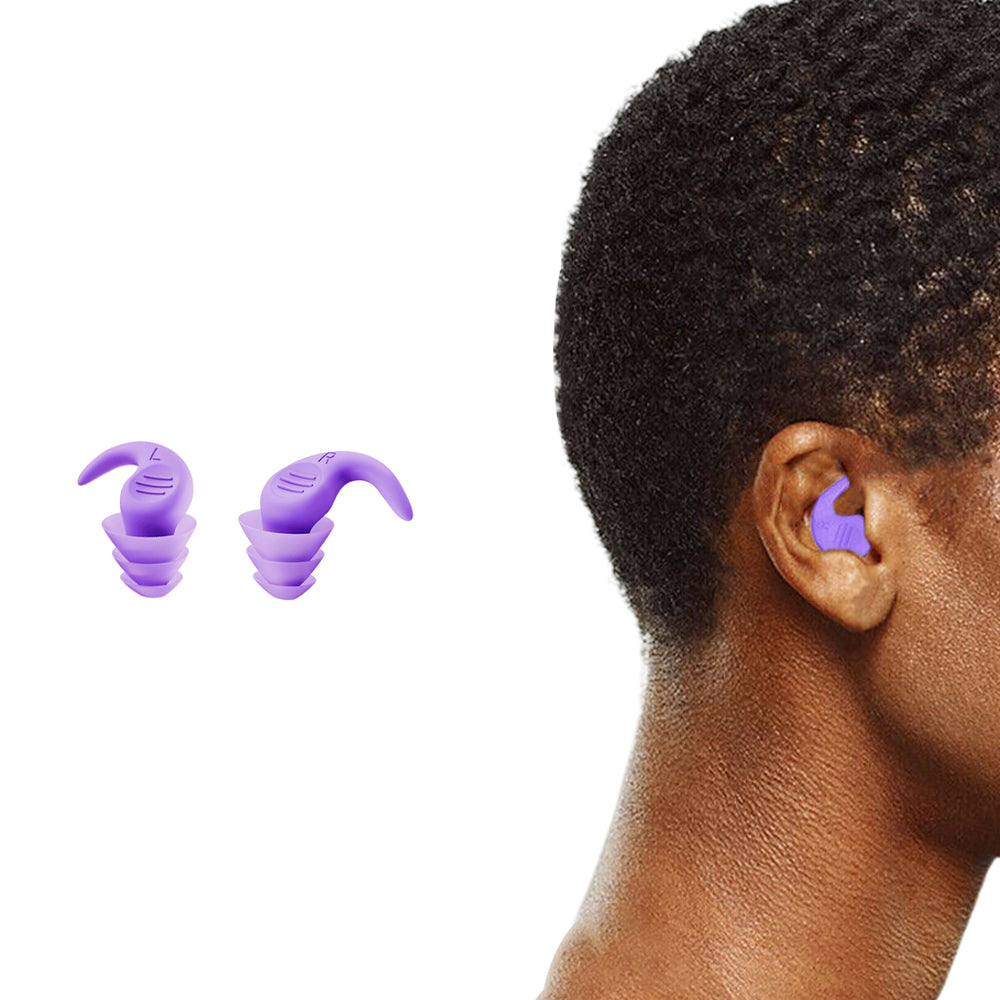 Ear Plugs for Sleeping Reusable Silicone Noise Reduction Ear Plugs for Noise Sensitivity Snore Travel -Purple