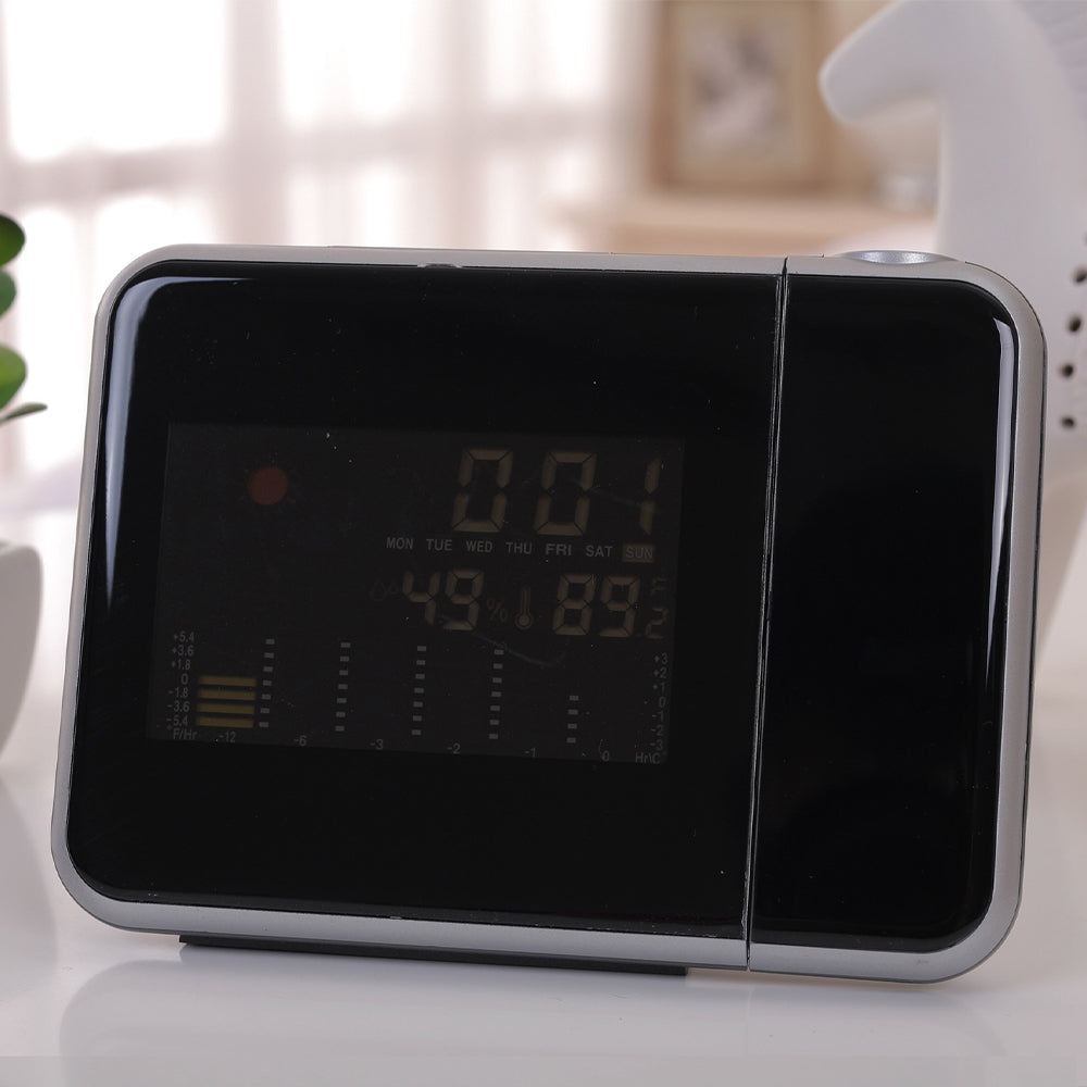 Digital Projection Alarm Clock Thermometer Hygrometer Calendar Indoor Humidity Monitor