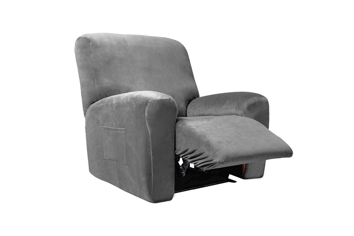 Stretch Recliner Chair Covers Sofa Slipcover-Dark gray