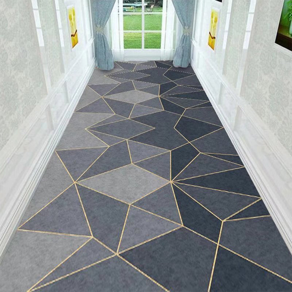 Corridor Carpet Long Hallway Runner Rug Decorative Floor Mats 100 x 80cm Grey