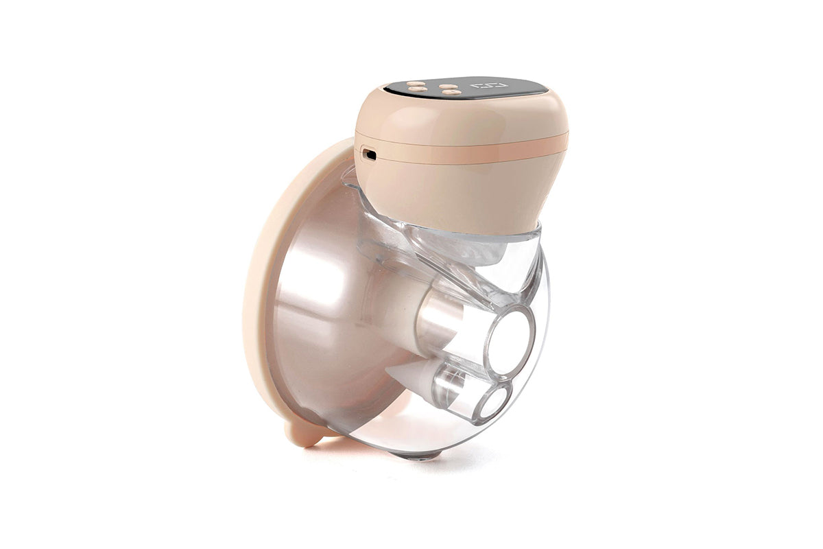 Portable Breast Pump Hands Free Remote Control Electric Wearable Breast Pumps-Apricot