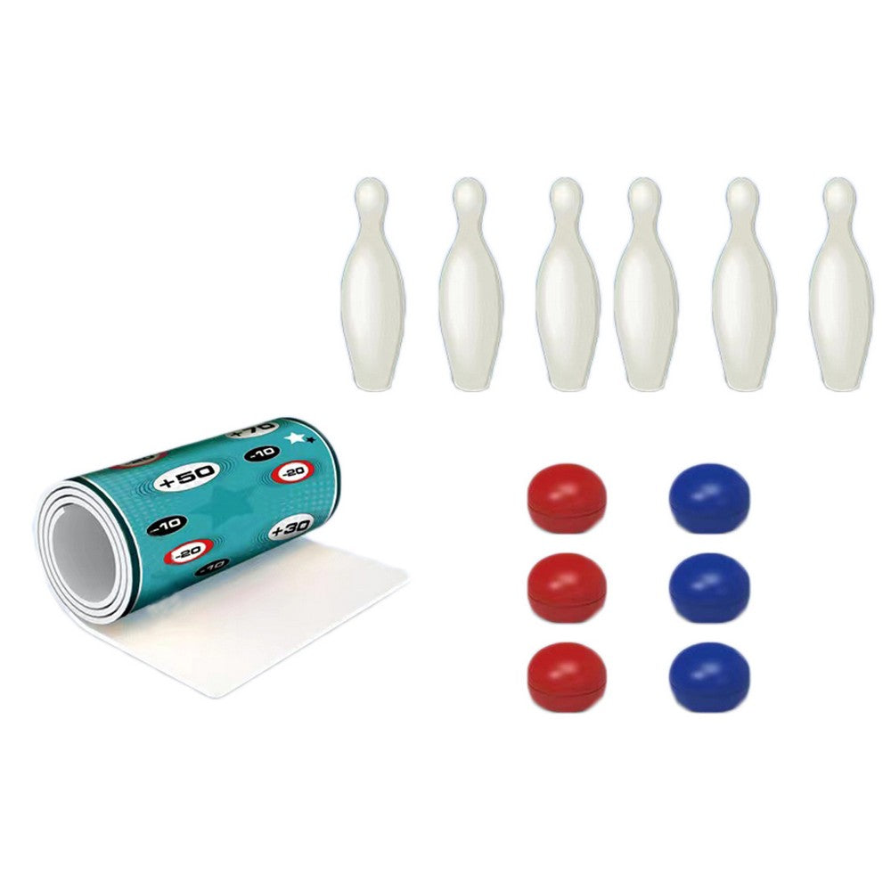 Tabletop Curling Bowling Game Portable Board Desk Gaming Toy Set for Family Kids Adults -Style 1