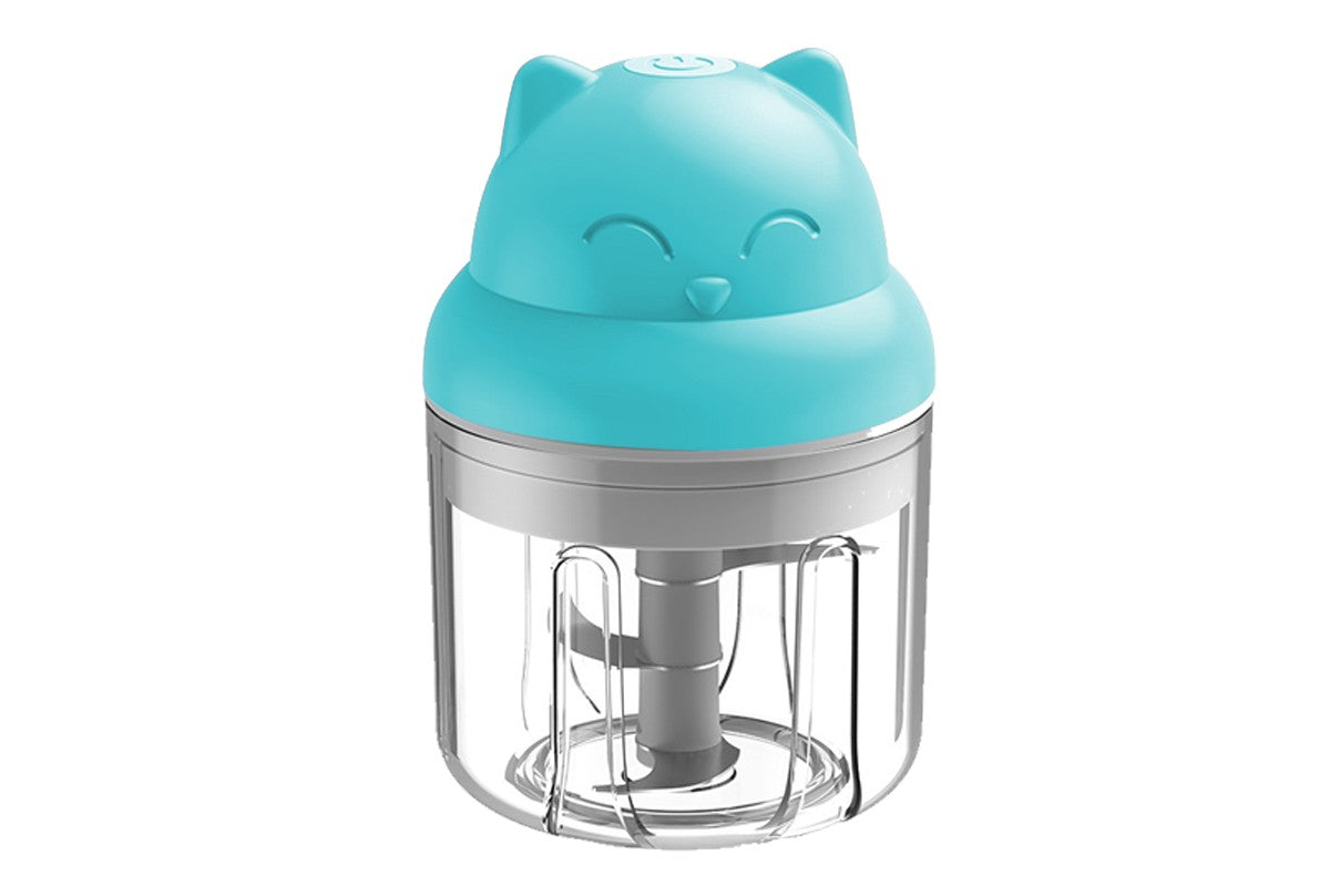 Electric Mini Garlic Chopper Portable Food Processor-Blue