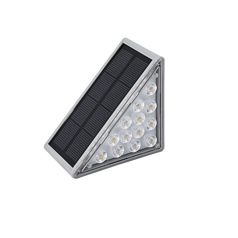 Solar Deck Lights LED Solar Step Lights Waterproof Outdoor Stair Lights Garden Path Yard Decor -Warm White