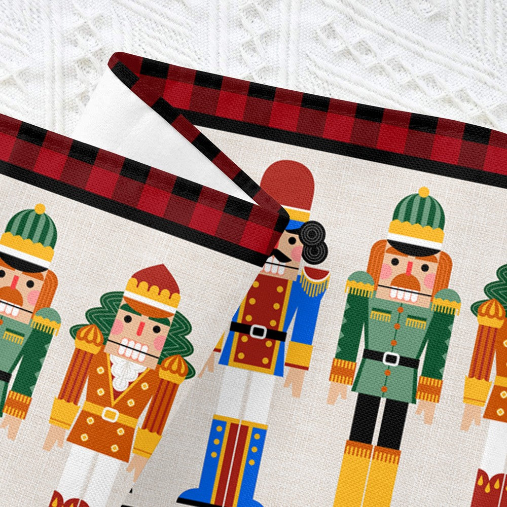 Nutcrackers Table Runner Christmas Kitchen Dining Table Decoration Nutcracker Soldier Table Clothes -Style 3