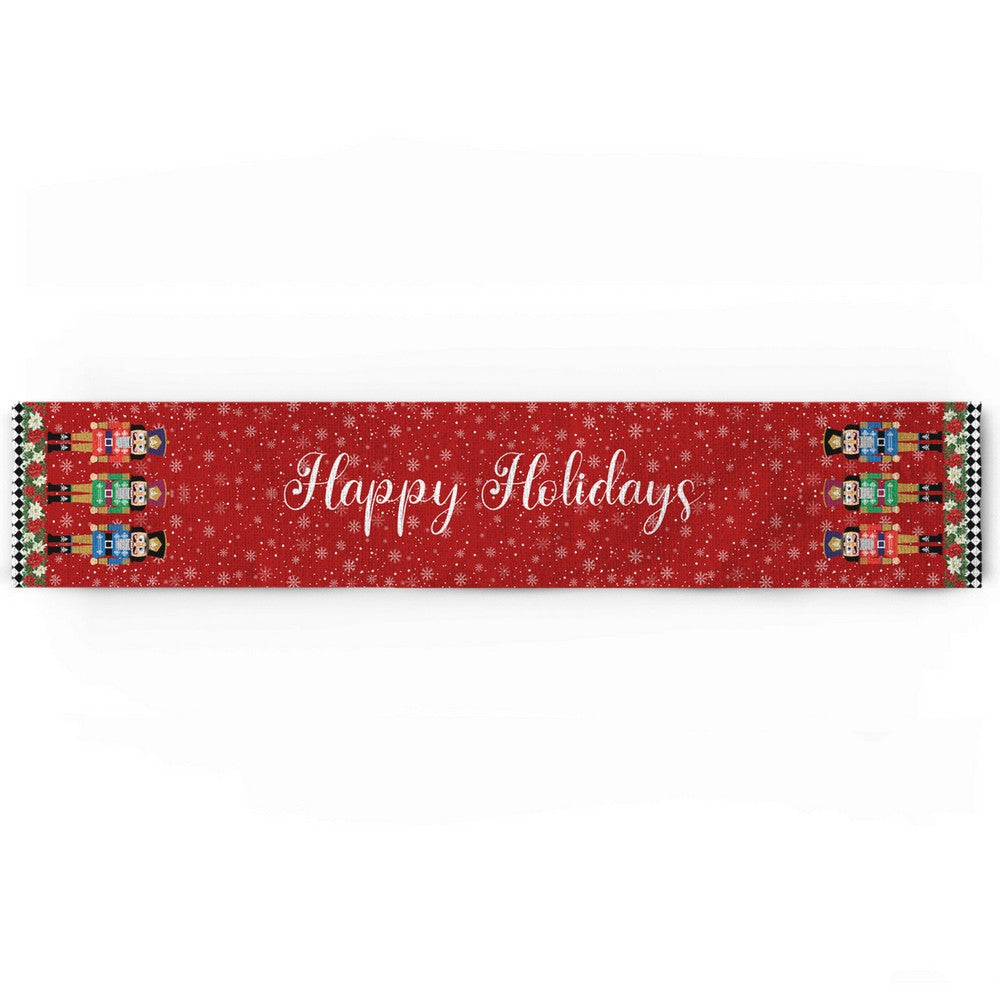 Nutcrackers Table Runner Christmas Kitchen Dining Table Decoration Nutcracker Soldier Table Clothes -Style 1