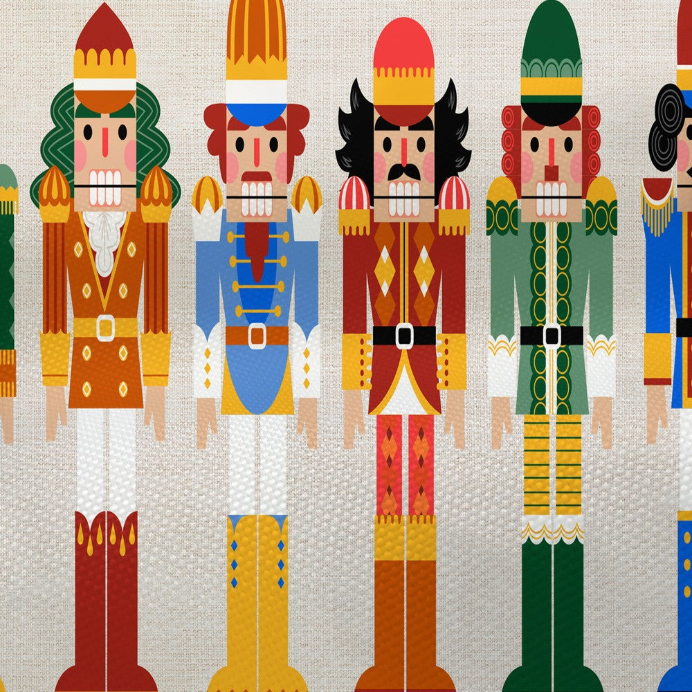 Nutcrackers Table Runner Christmas Kitchen Dining Table Decoration Nutcracker Soldier Table Clothes -Style 3